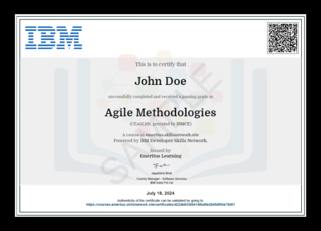 LP - IITMP - CYAI - Programme Certifications - IBM Certificate - Image