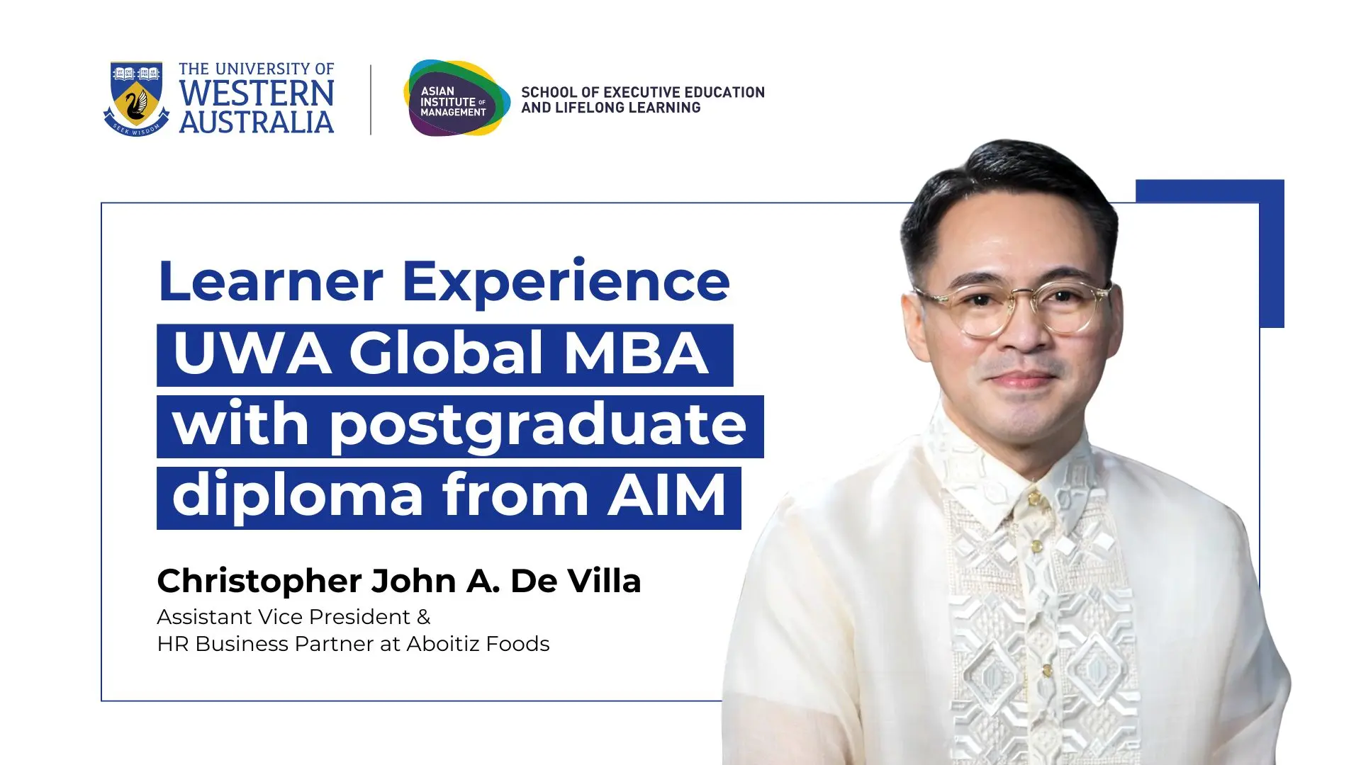 LP - UWA - AIM GLOBAL MBA -  Hear from the Leaders of Tomorrow - Christopher - Video Thumbnail