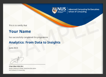 Example image of certificate that will be awarded after successful completion of this program