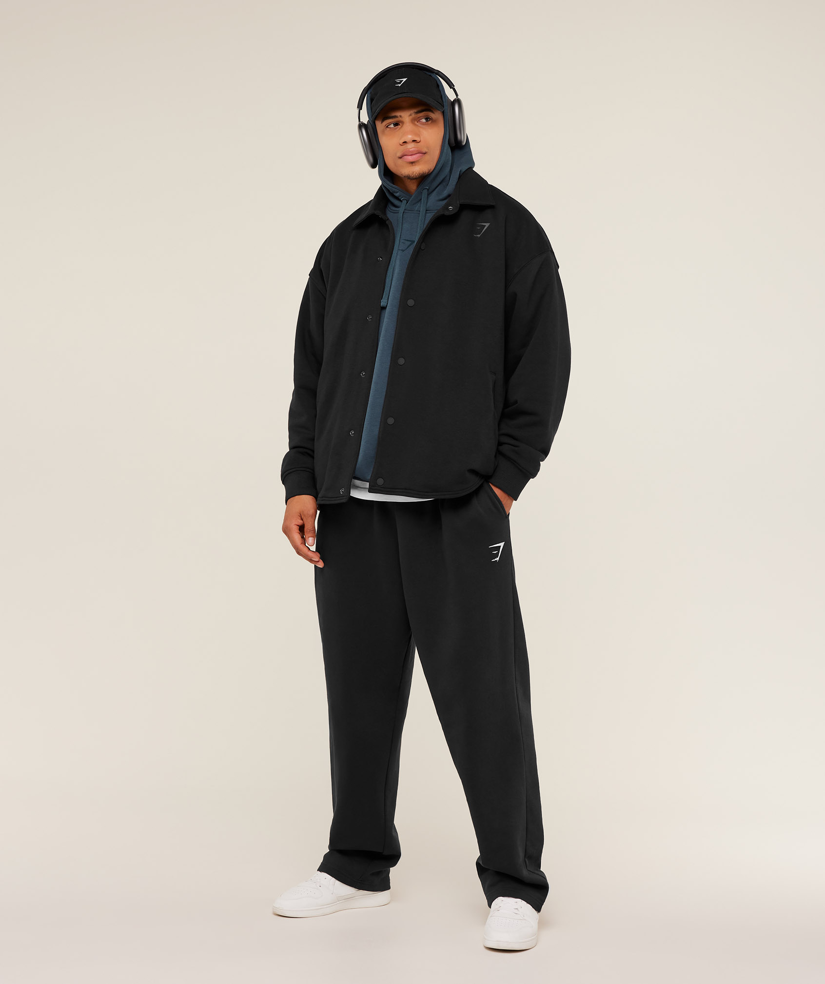 Gymshark Power Coach Jacket - GS Black/GS Asphalt Grey | Gymshark