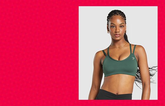Gymshark Minimal Sports Bra Green Size M - $35 (36% Off Retail