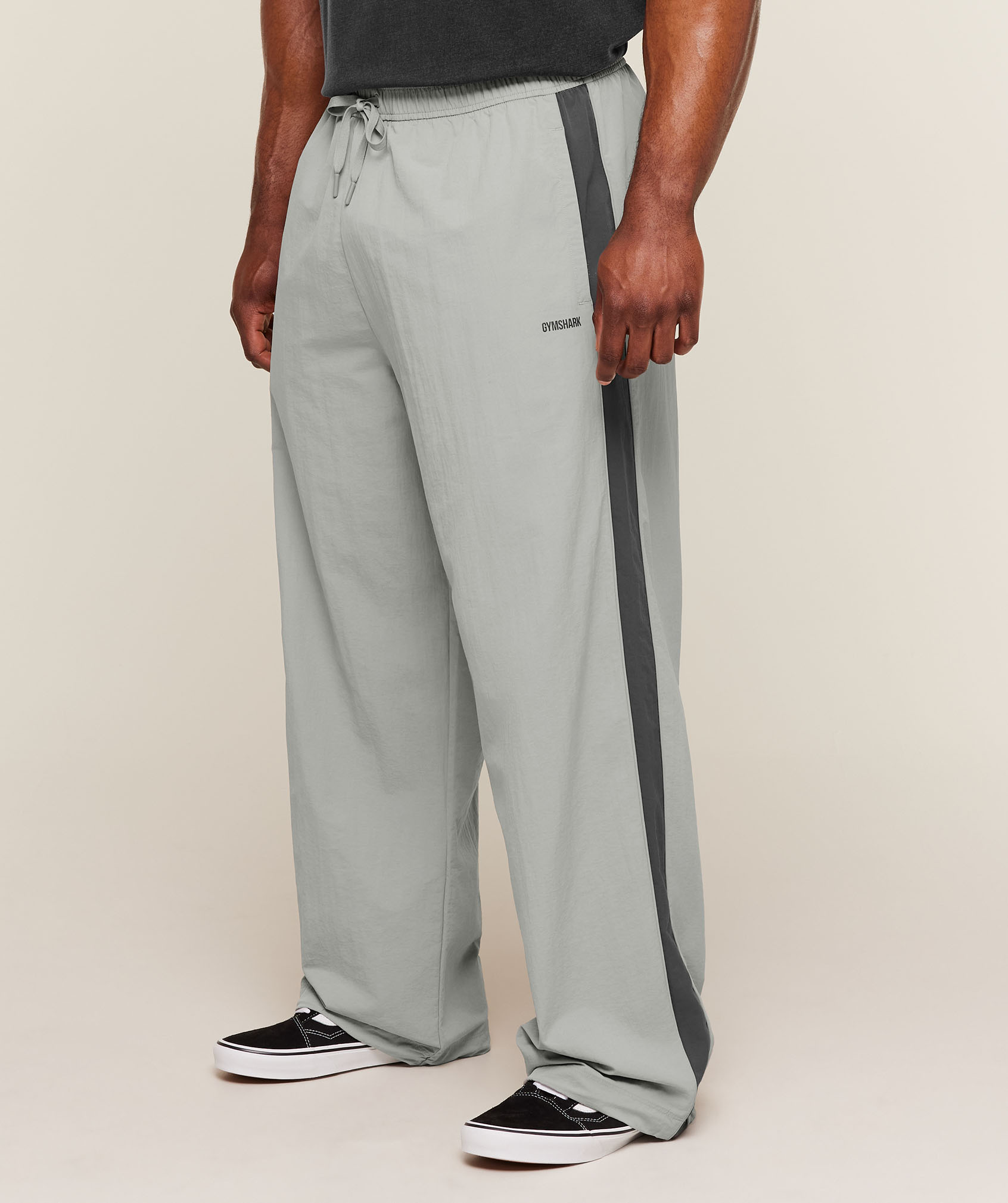 Gymshark Retro Collegiate Track Pants - Smokey Grey/Onyx Grey