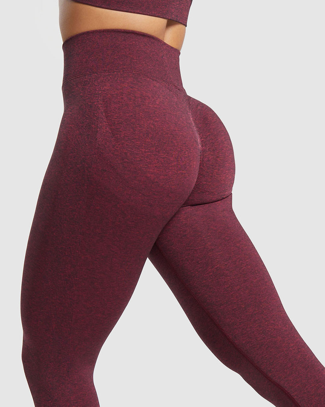 Textured Seamless Maroon Legging – Cross Fusion