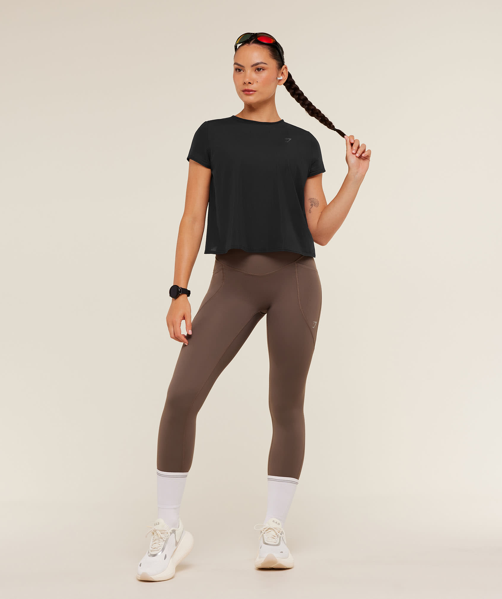 Better Level Run Tee GS Black B6B4O-BB2J 0383 V3