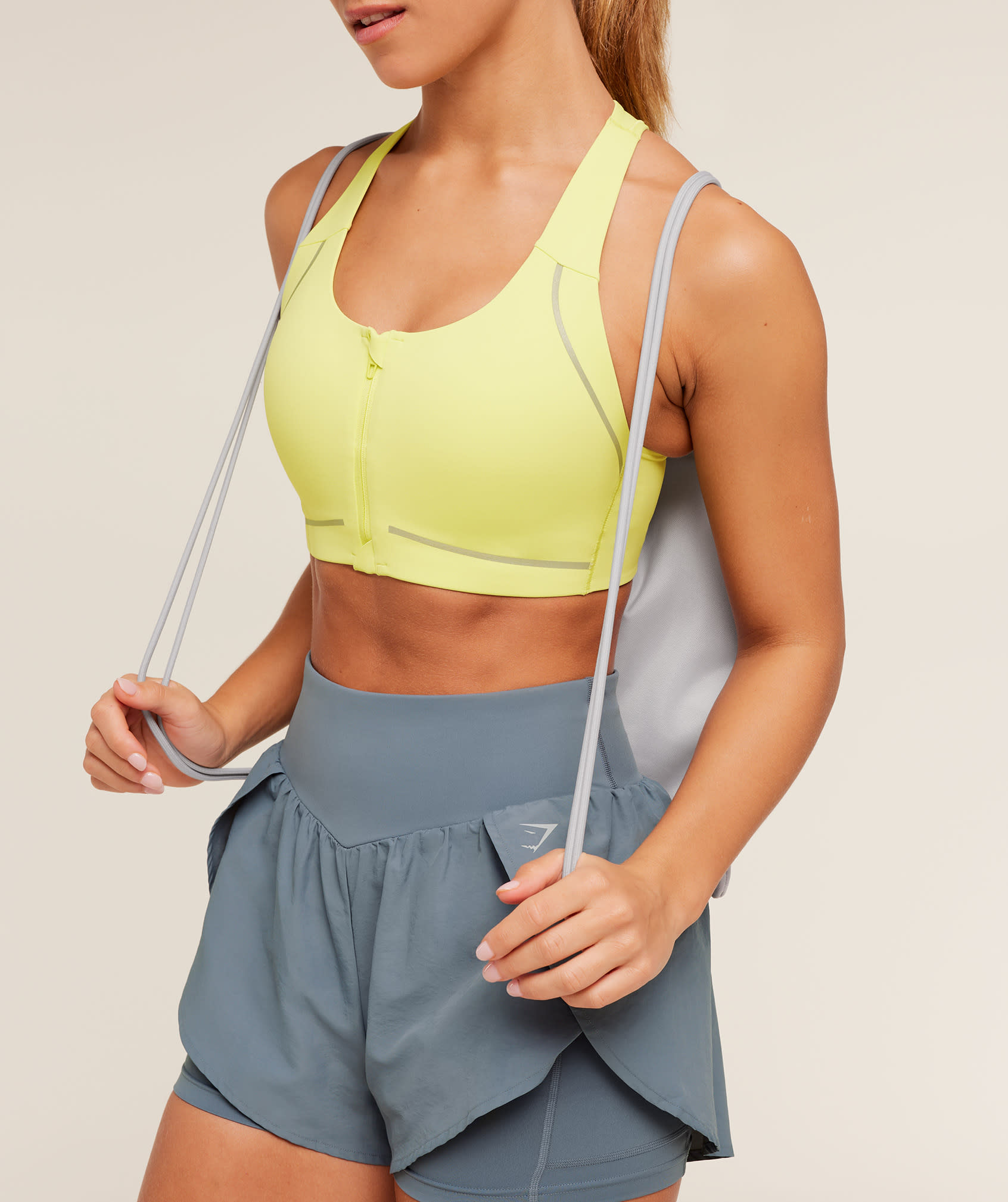 Running Zip Bra GS Sorbet Yellow B9A7R-YBTX 0129 V1