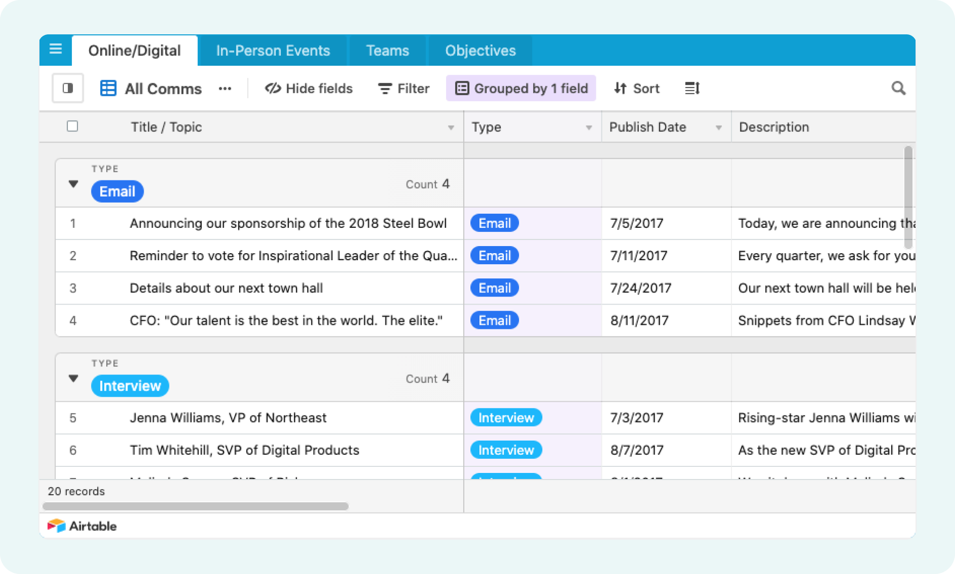 7 Free Editorial Calendar Templates for Marketing | Airtable
