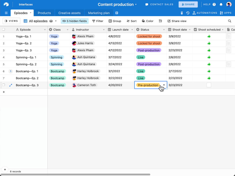 Organize Data in Fields in Airtable | Airtable Guides