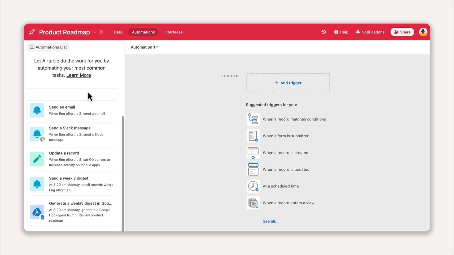 Explore Airtable Automations Preview