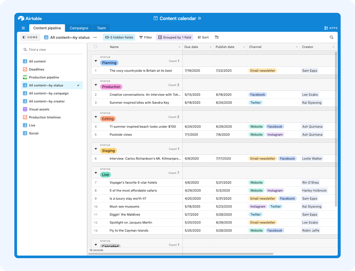 How To Create A Social Media Content Calendar Airtable How To Create A Social Media Content Calendar Airtable