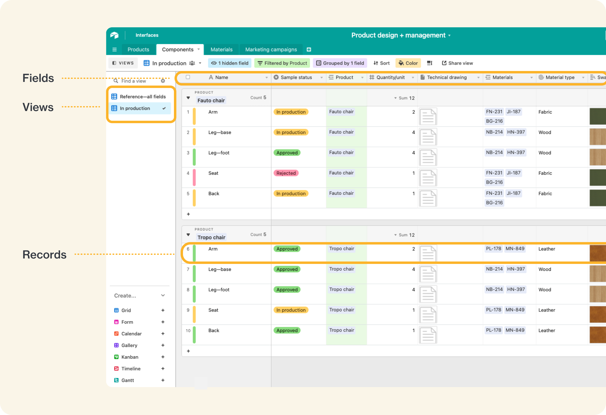 create a form in airtable