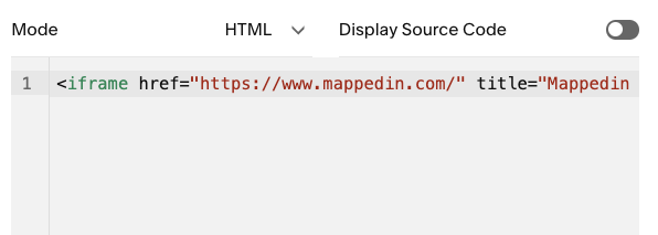 Squarespace content with Mappedin embed code