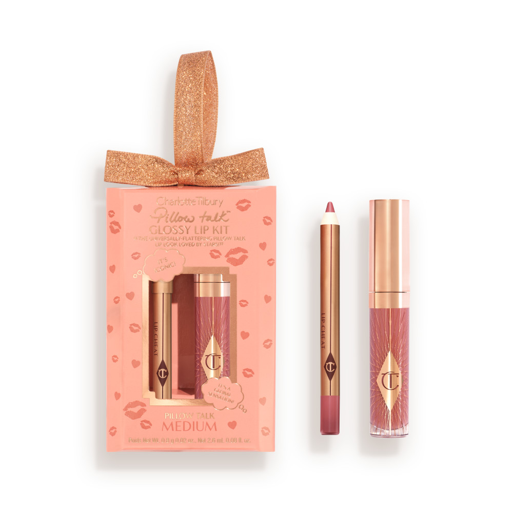 Charlotte Tilbury Pillow Talk Mini Glossy Lips Duo - Pillow Talk Medium