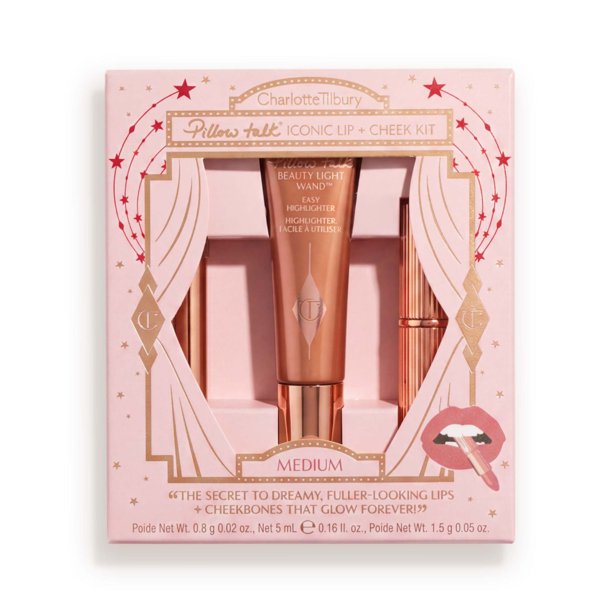 Packshot of Box PILLOW TALK ICONIC LIP + CHEEK KIT - MEDIUM Holiday 2026
