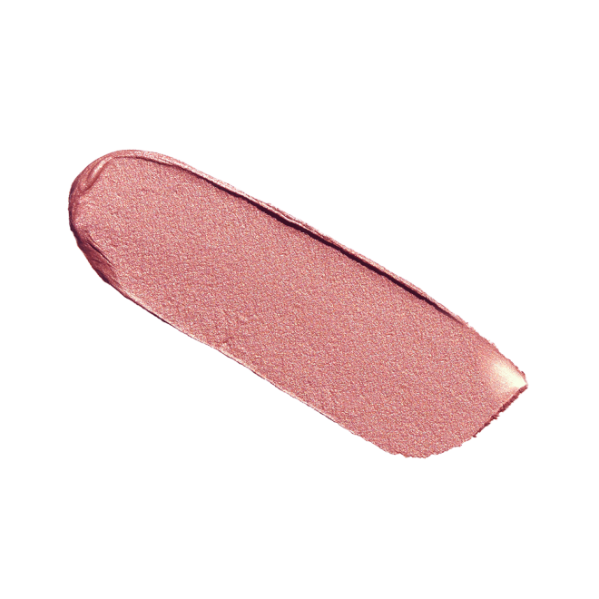 Swatch of a shimmery dark rose gold. cream eyeshadow.