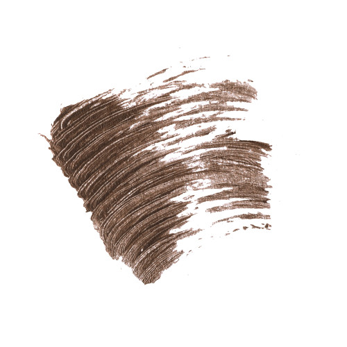 Swatch of an eyebrow tint in a dark brown shade.