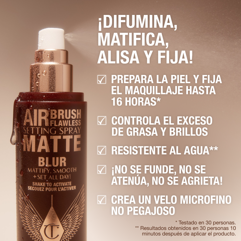 INFOGRAFÍA DE DECLARACIONES SOBRE EL AIRBRUSH SETTING SPRAY MATTE