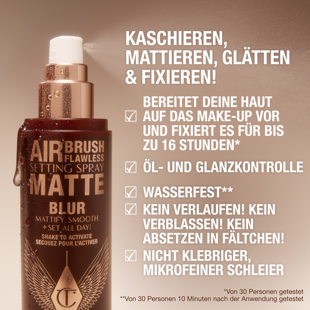 AIRBRUSH SETTING SPRAY MATTE CLAIMS INFOGRAFIK