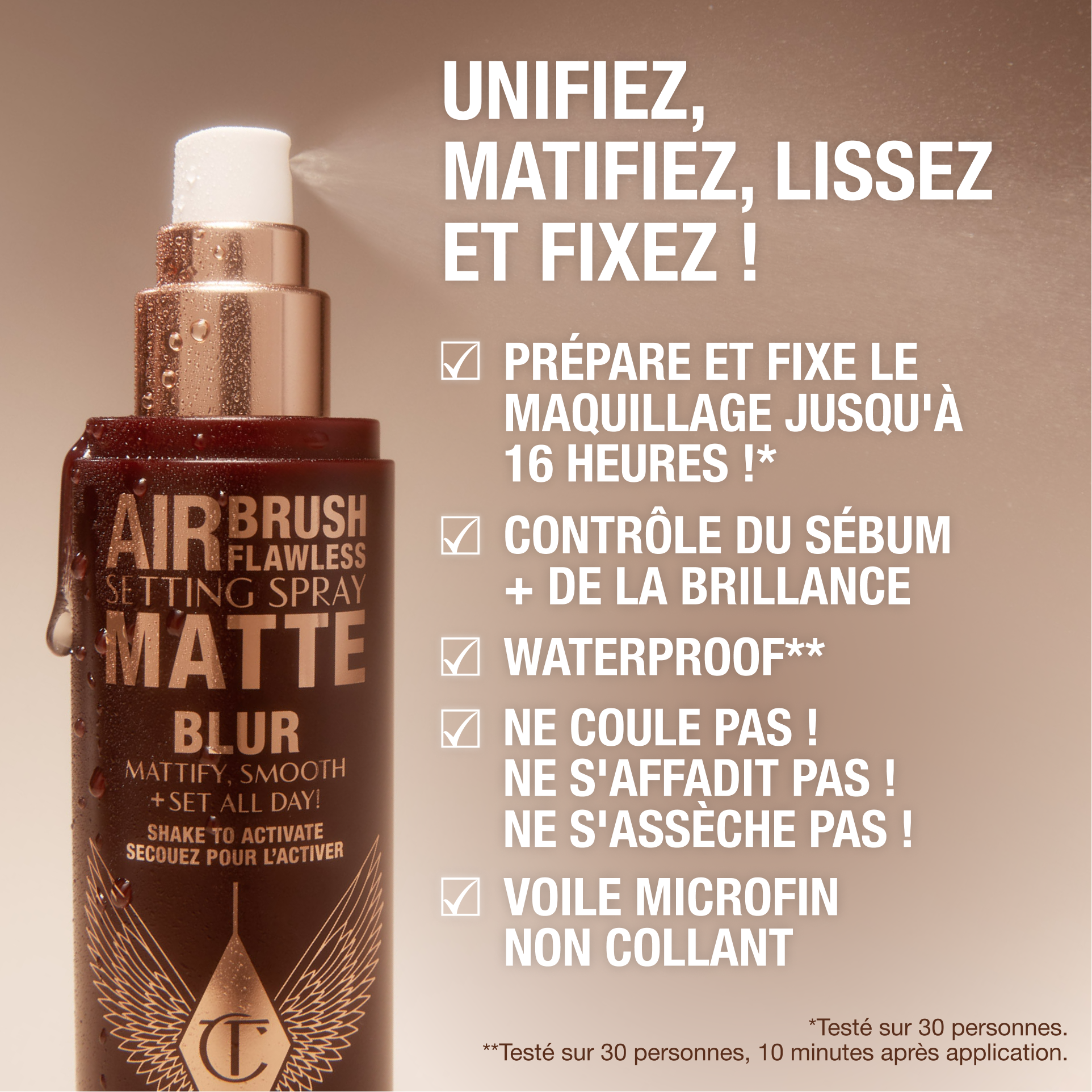 INFOGRAPHIE AIRBRUSH SETTING SPRAY MATTE CLAIMS