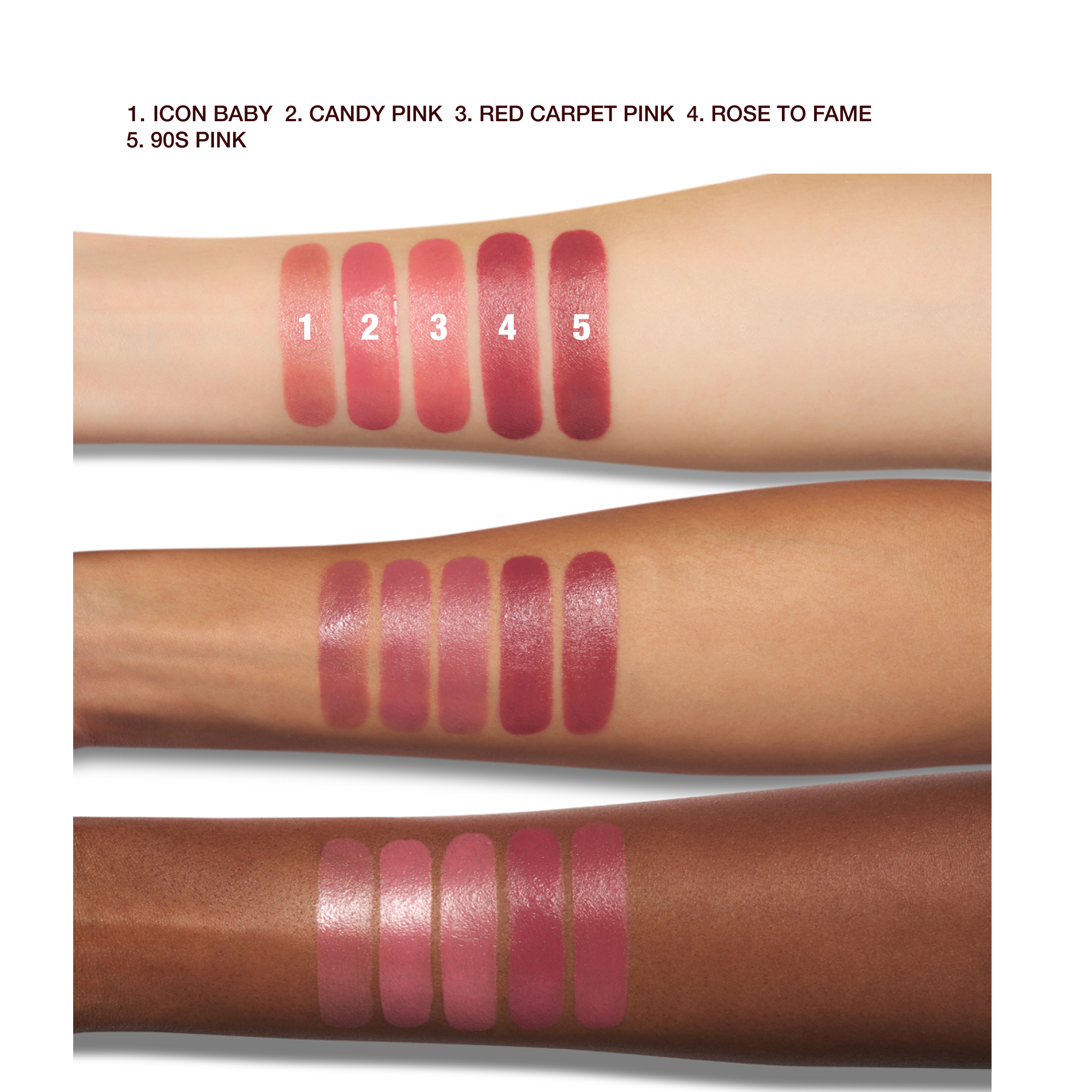 Muestras de labiales K.I.S.S.I.N.G rosas