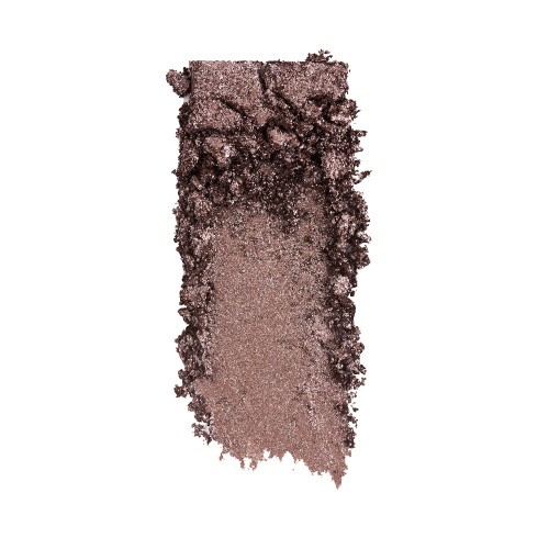 Swatch of an iridescent smokey grey eyeshadow with very fine shimmer. 
