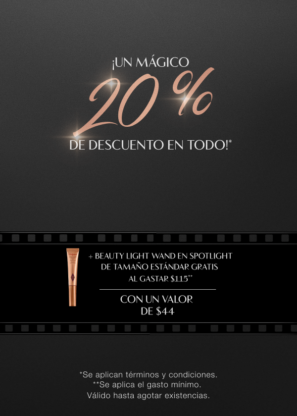 ¡Un mágico 20% de descuento en todo!*
