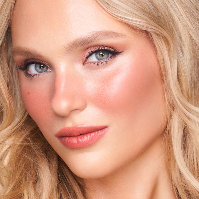 Model wearing a beach wedding makeup look