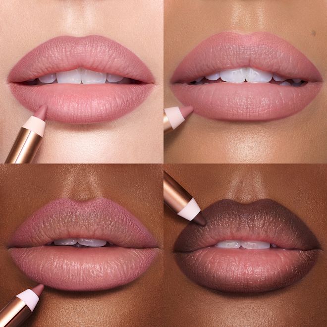 Pillow Talk Collagen Glow Lip Kit - Pillow Talk Lip Cheat Fair, Medium, Tan, Deep Model Pillow Talk Collagen Glow Lip Kit - Pillow Talk Lip Cheat Fair, Medium, Tan, Deep Model