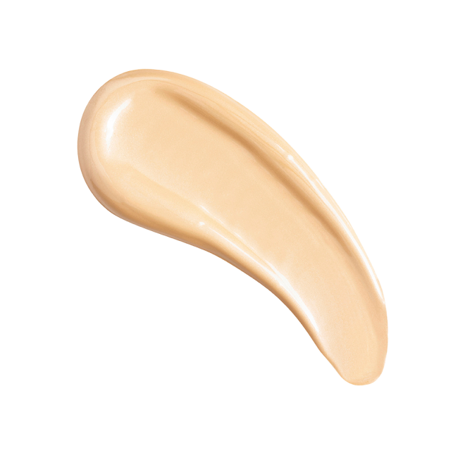 Swatch of a glow-boosting primer in a warm golden-yellow shade.