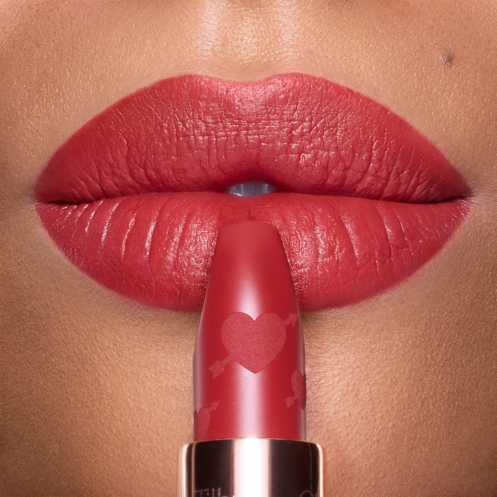 Pillow Talk Love Effect Lipstick in Love Talk: Strawberry Red Matte Lipstick