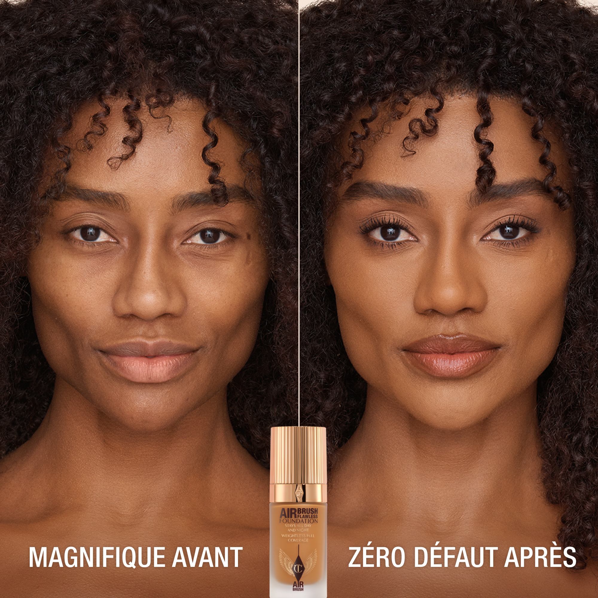 AIRBRUSH FLAWLESS FOUNDATION AVANT ET APRÈS teinte 12 Neutral (Neutre)
