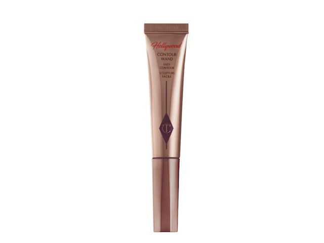 A dark brown contour wand in dark bronze packaging with the CT logo printed on the body. 