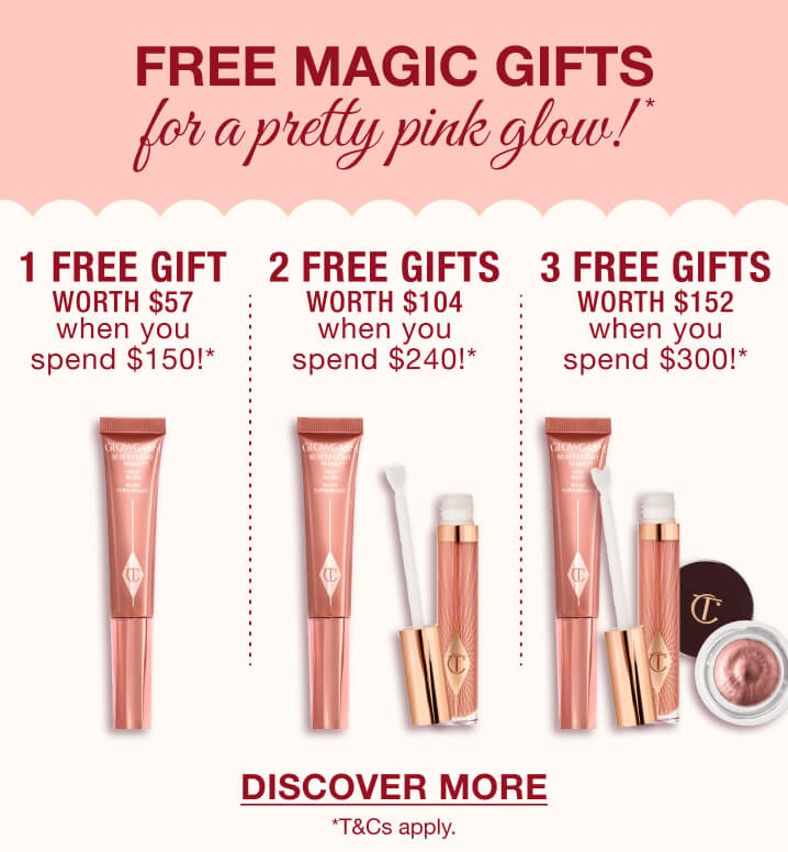 FREE MAGIC GIFTS FOR A PRETTY PINK GLOW!*