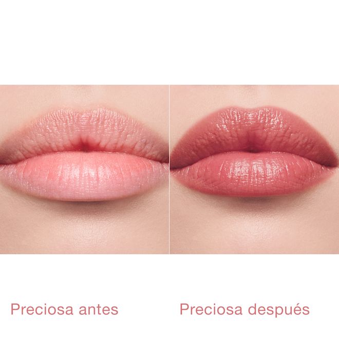 Pillow Talk Blush Balm Lip Tint antes y después de Blushed Rose Pillow Talk Blush Balm Lip Tint antes y después de Blushed Rose