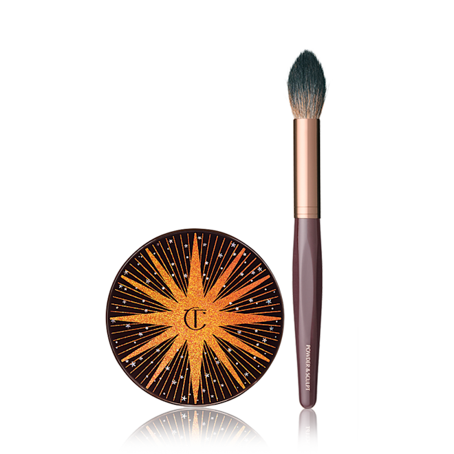 Magic Star Kit With highlighter and Powder and Sculpt brush Magic Star Kit With highlighter and Powder and Sculpt brush