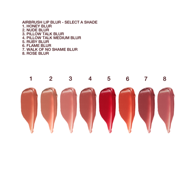 AIRBRUSH LIP BLUR GROUP SWATCHES