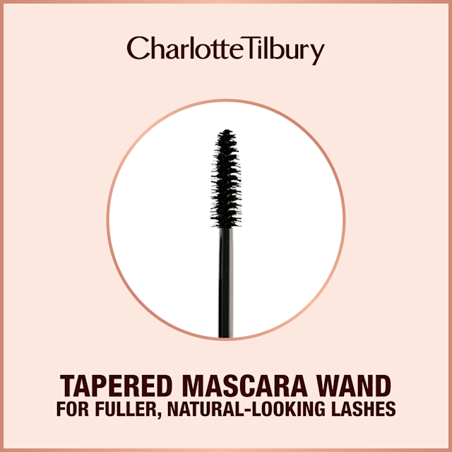 A tapered mascara wand that gives lashes a natural fuller look