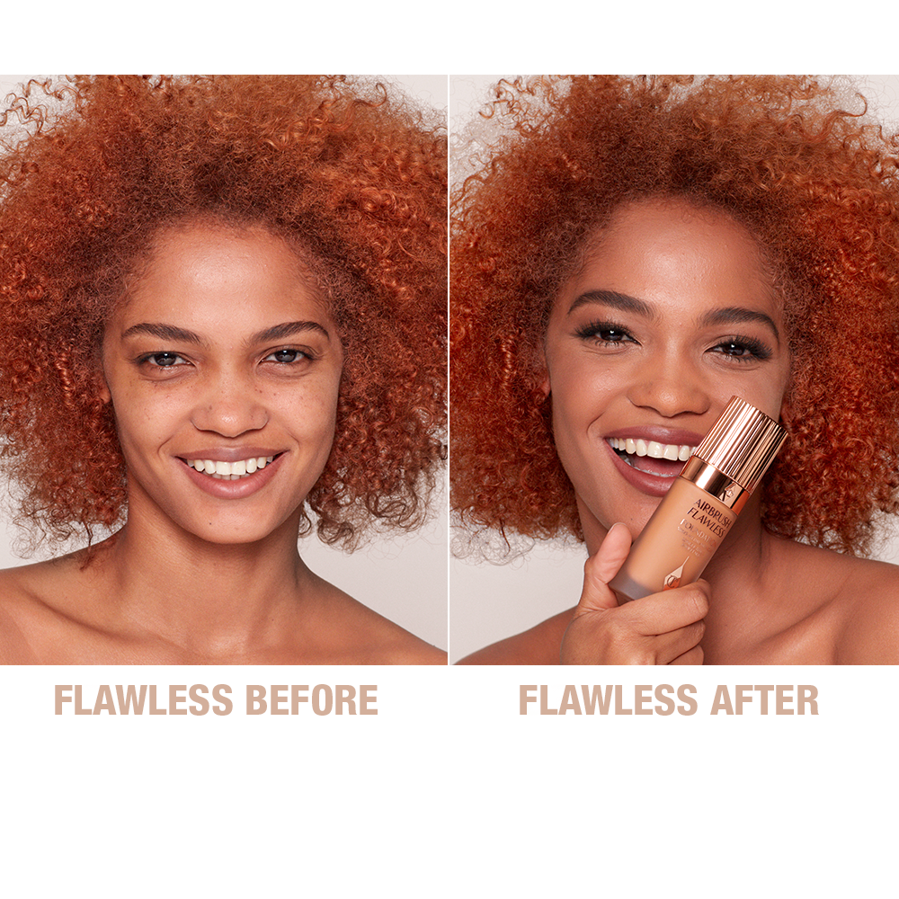Airbrush Flawless Foundation 10 Cool Before and After