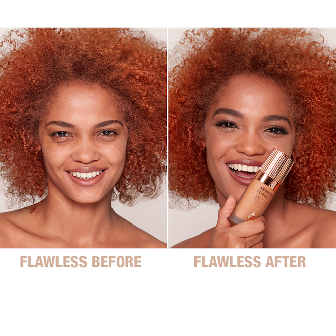 Airbrush Flawless Foundation 10 Cool Before and After Airbrush Flawless Foundation 10 Cool Before and After