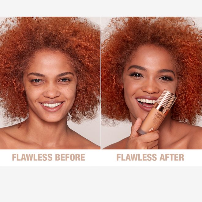 Airbrush Flawless Foundation 10 Cool Before and After Airbrush Flawless Foundation 10 Cool Before and After