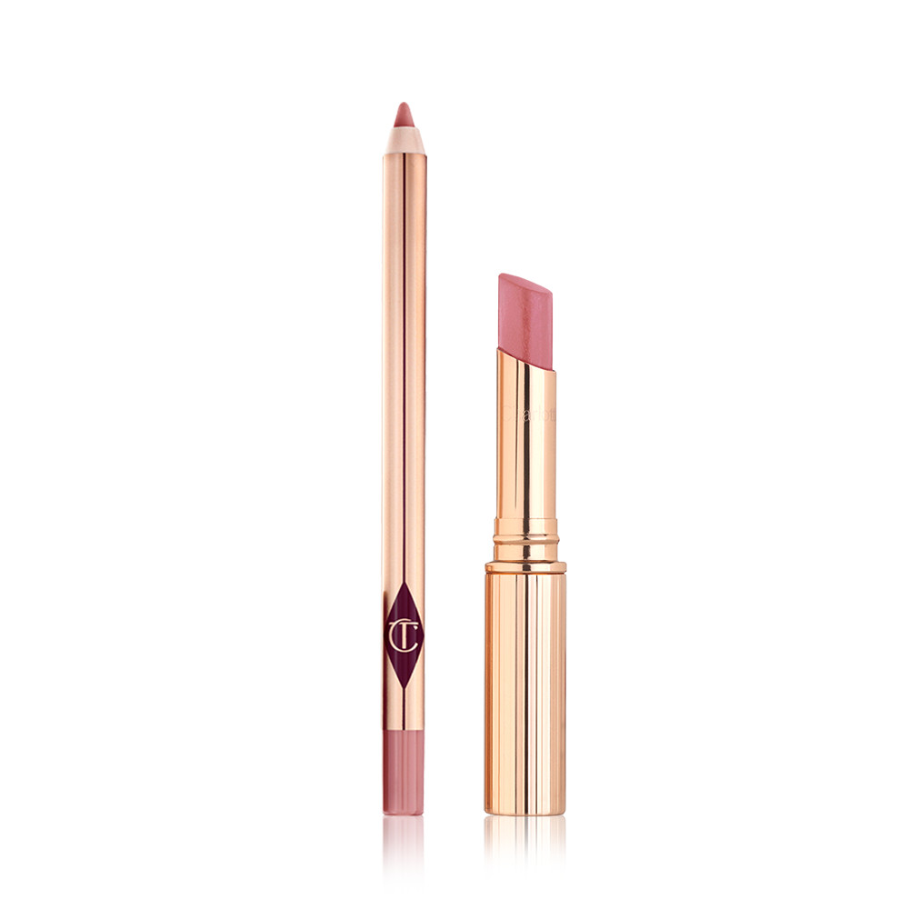 Princess Kiss Superstar Lip Duo Glossy Lipstick & Liner Charlotte