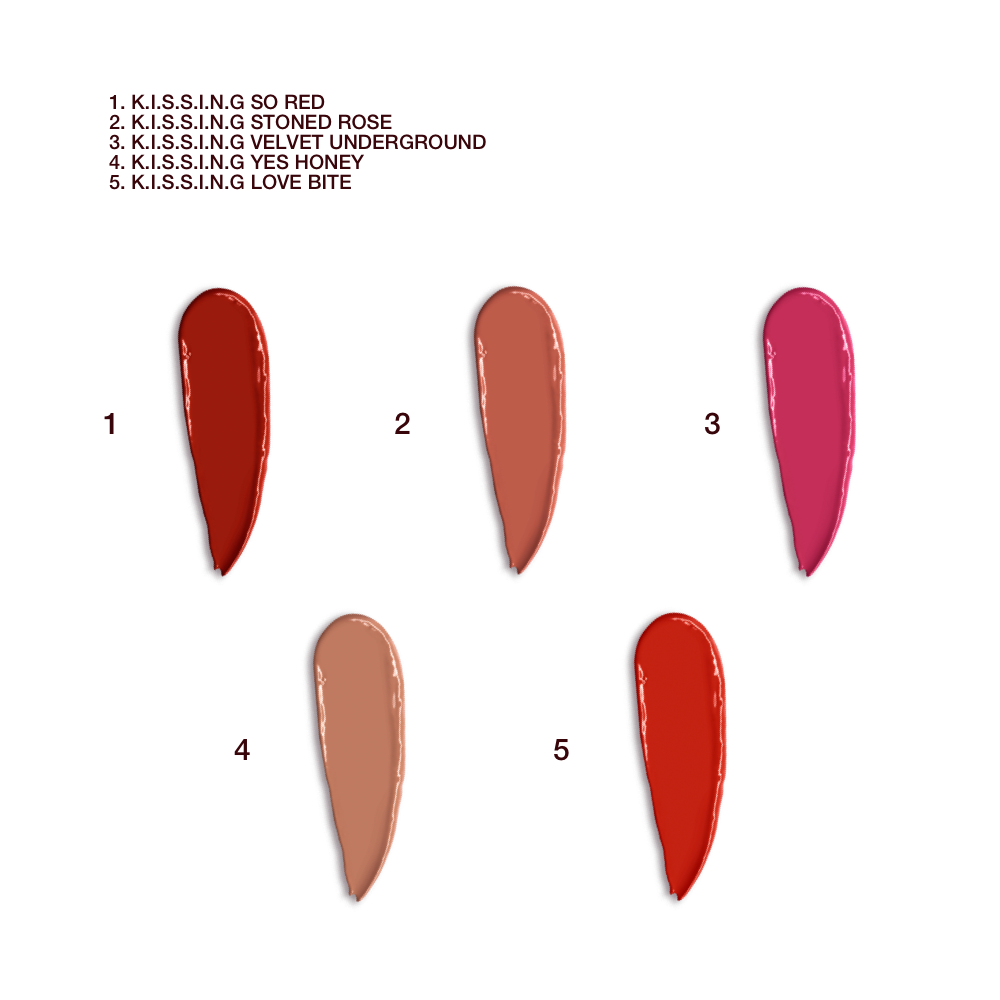 K.I.S.S.I.N.G LIPSTICK SWATCHES