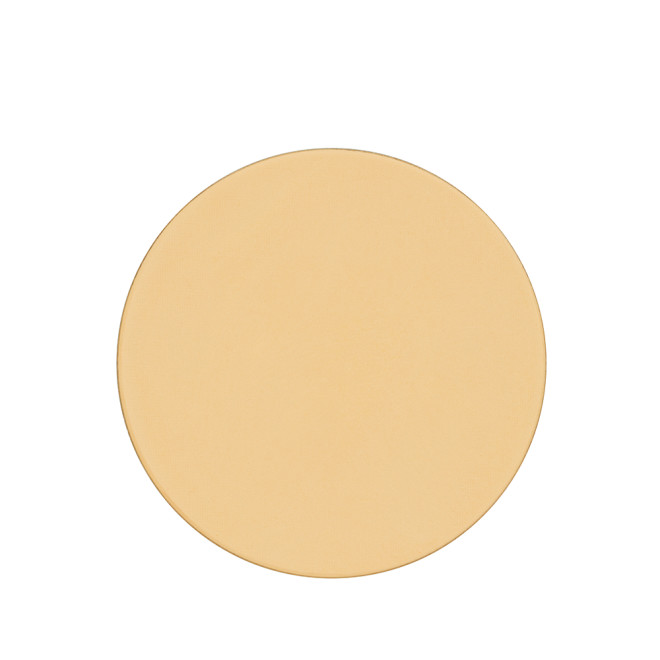 Swatch of a brightening, setting powder compacts in banana yellow.