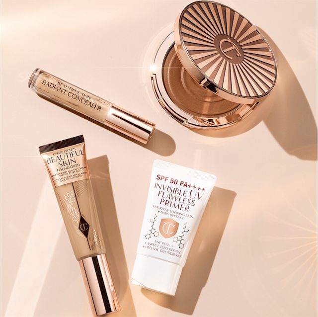 La colección Beautiful Skin Complexion de Charlotte incluye una base de maquillaje, un corrector y un bronceador en crema.