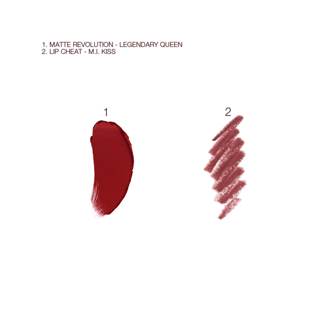 Legendary Queen Luscious Lip Slick Swatches Legendary Queen Luscious Lip Slick Swatches with a lip stick and lip liner