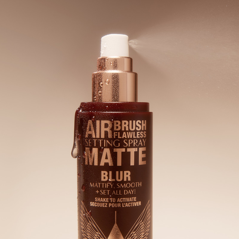 Matte setting spray application