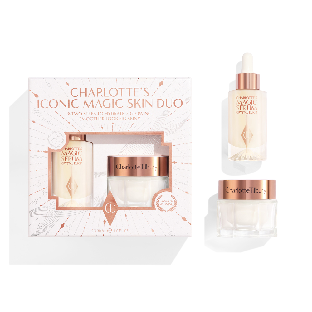Charlotte's Iconic Magic Skin Duo with face serum and moisturiser