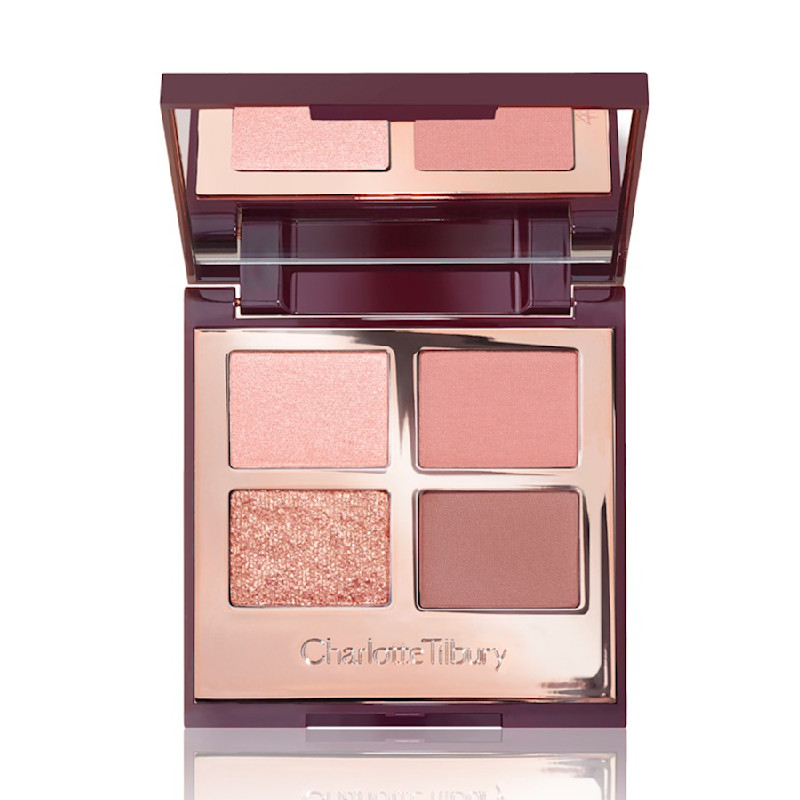 Pillow Talk Luxury Palette with 4 rosy-pink eyeshadow shades to prime, enhance, smoke and pop