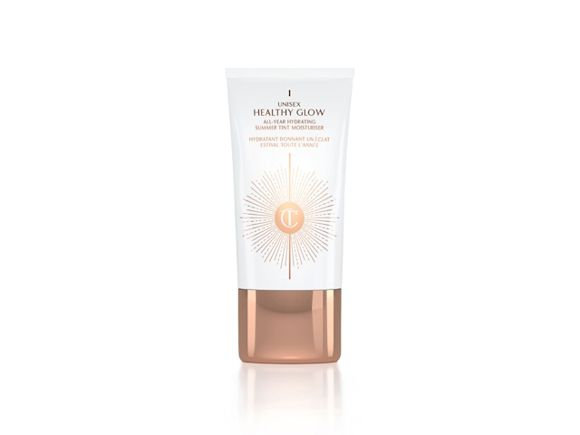 An overnight mask in white packaging with a rose-gold, metallic lid. 