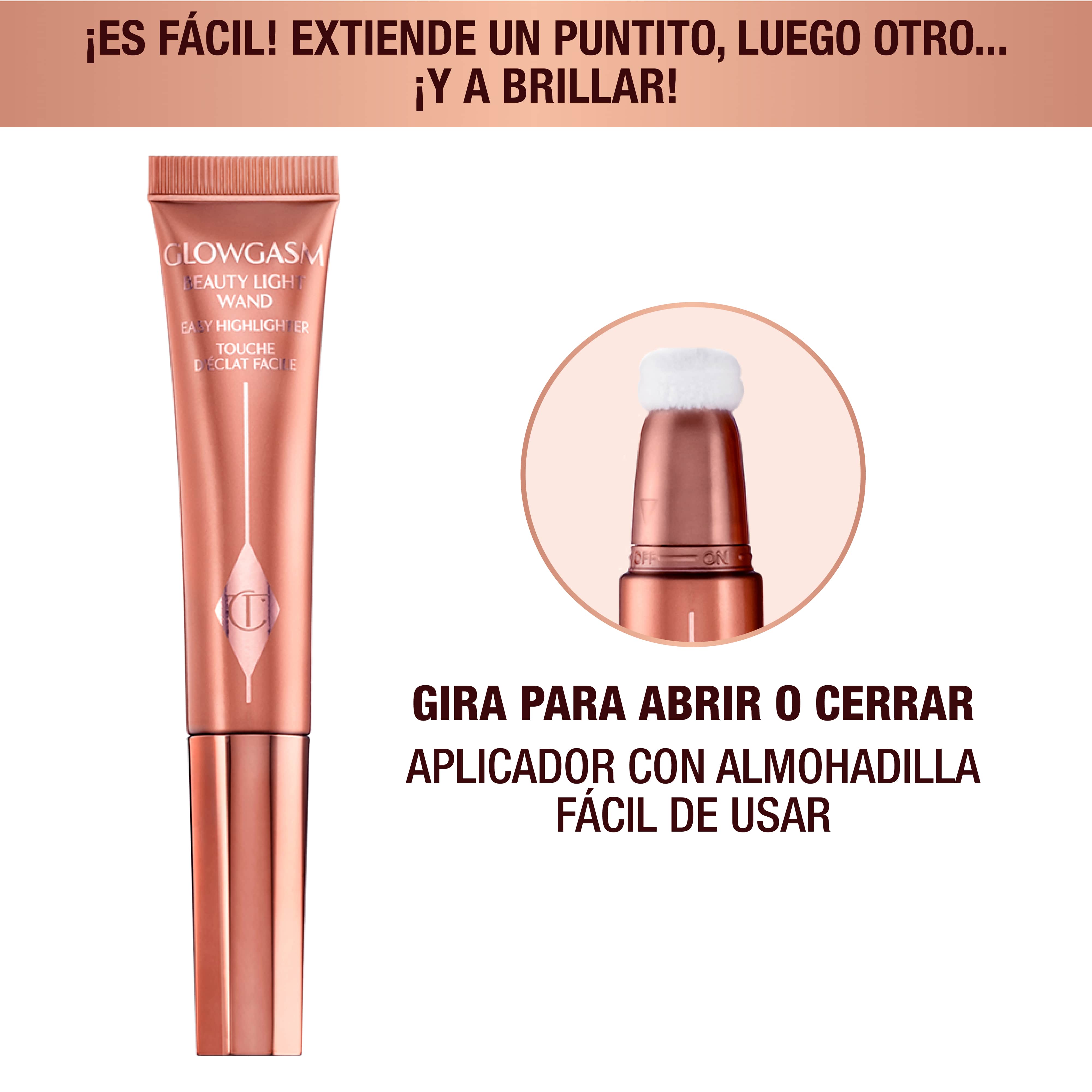 Beauty Light Wand highlighter in Pillow Talk Medium