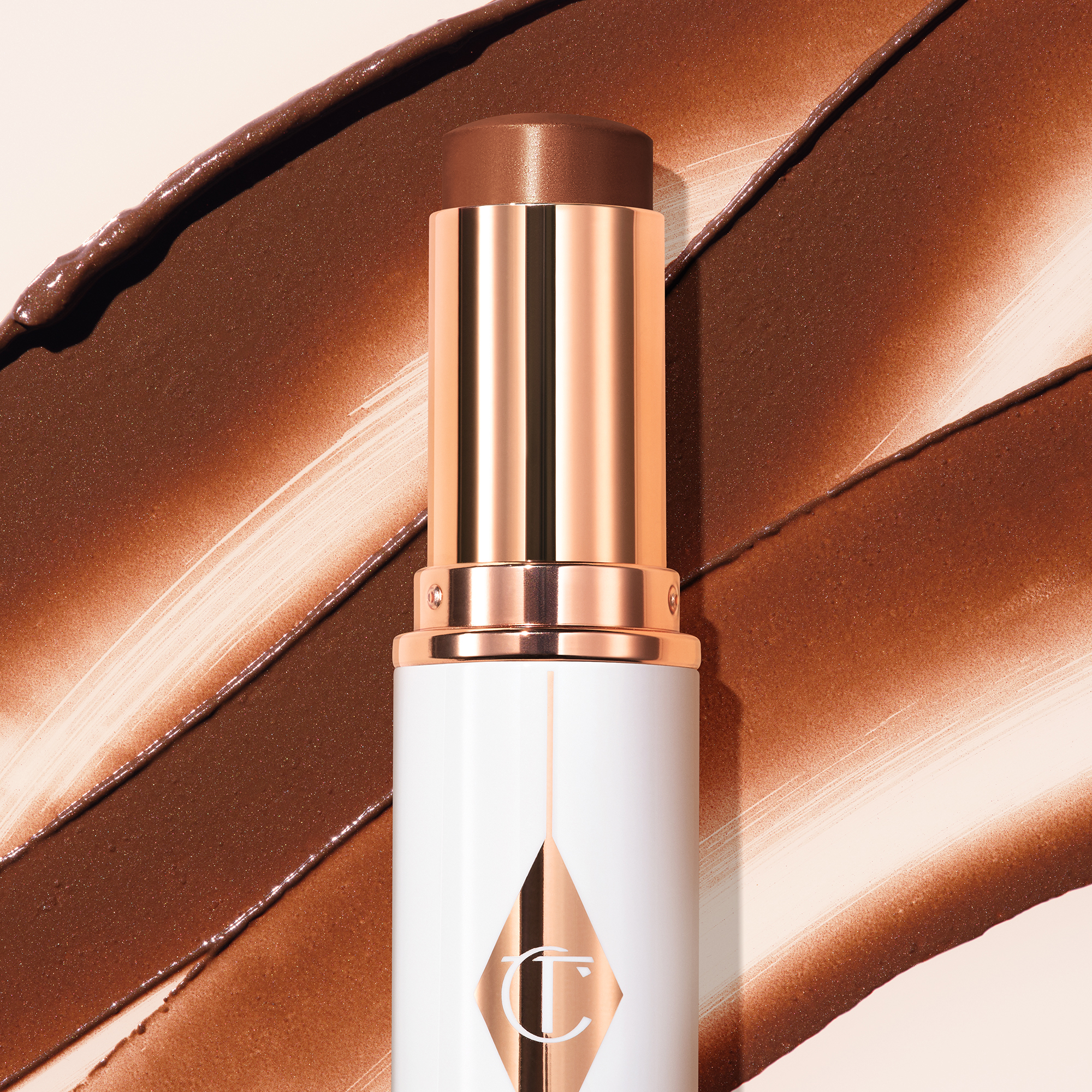 Unreal Skin hydrating stick foundation with moisture-rich texture swatch